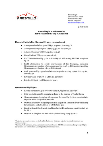 Thumbnail Fresnillo Half-year Report 2012-h1