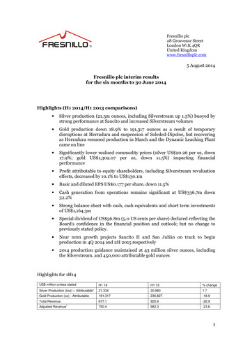 Thumbnail Fresnillo Half-year Report 2014-h1