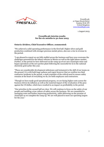 Thumbnail Fresnillo Half-year Report 2023-h1