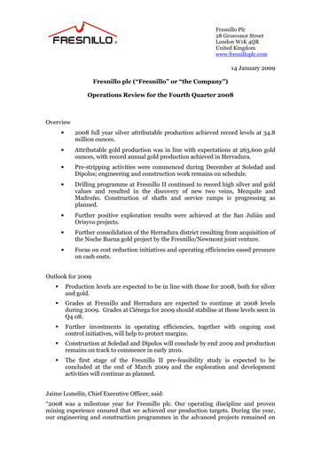 Thumbnail Fresnillo Quarterly Report 2008-q4