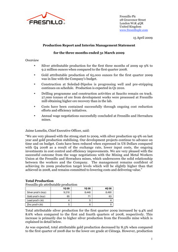 Thumbnail Fresnillo Quarterly Report 2009-q1