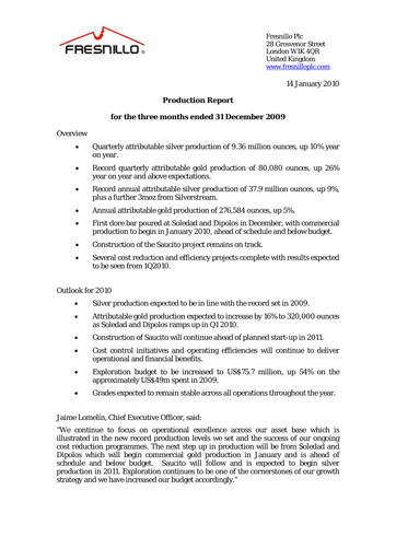 Thumbnail Fresnillo Quarterly Report 2009-q4