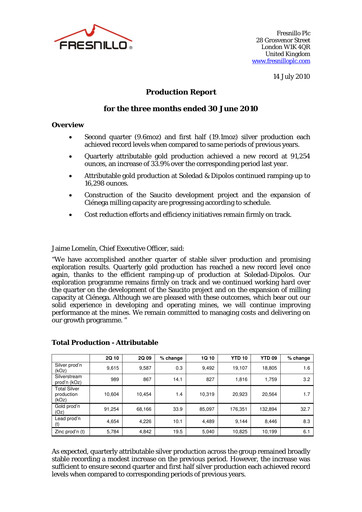 Thumbnail Fresnillo Quarterly Report 2010-q2