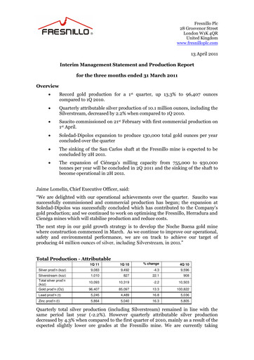Thumbnail Fresnillo Quarterly Report 2011-q1