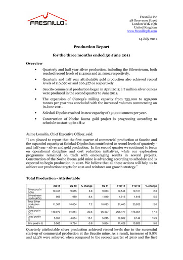 Thumbnail Fresnillo Quarterly Report 2011-q2