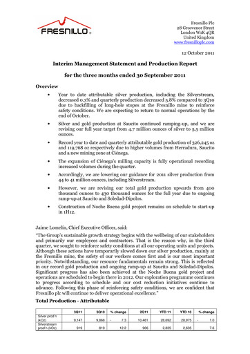 Thumbnail Fresnillo Quarterly Report 2011-q3