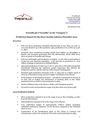 Thumbnail Fresnillo Quarterly Report 2014-q4
