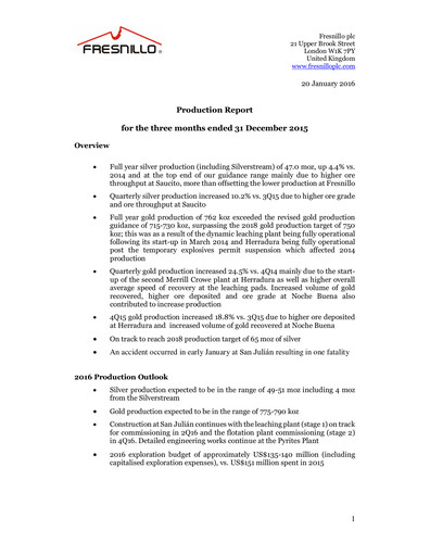 Thumbnail Fresnillo Quarterly Report 2015-q4