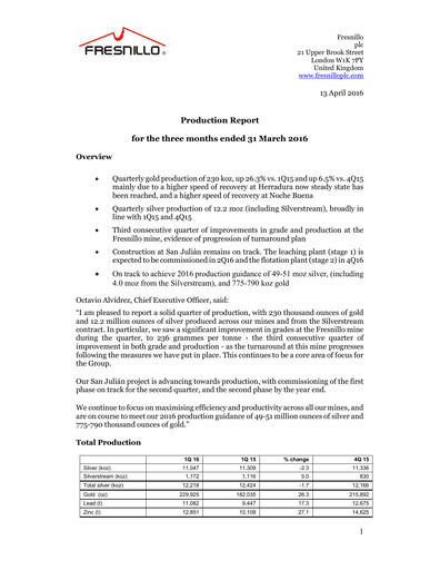 Thumbnail Fresnillo Quarterly Report 2016-q1