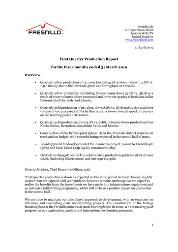 Thumbnail Fresnillo Quarterly Report 2019-q1