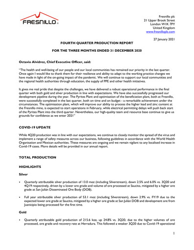 Thumbnail Fresnillo Quarterly Report 2020-q4