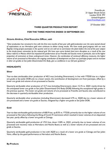 Thumbnail Fresnillo Quarterly Report 2021-q3