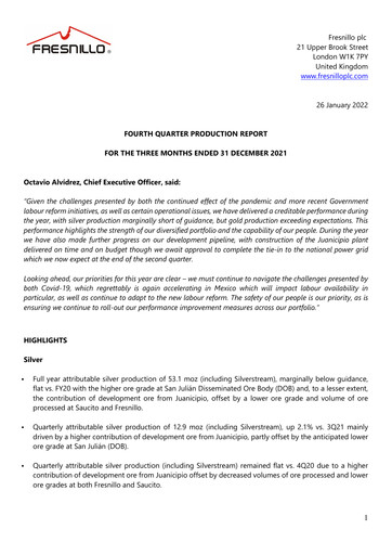 Thumbnail Fresnillo Quarterly Report 2021-q4