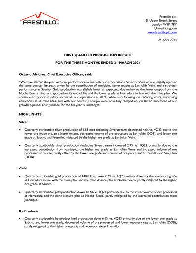 Thumbnail Fresnillo Quarterly Report 2024-q1