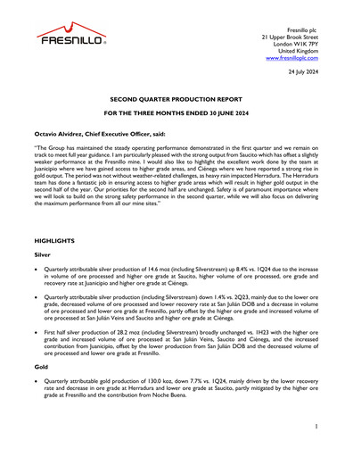 Thumbnail Fresnillo Quarterly Report 2024-q2