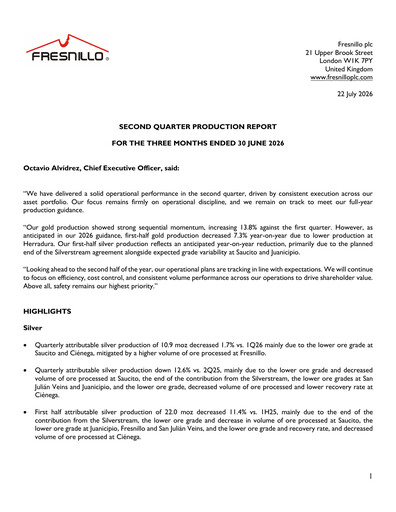 Thumbnail Fresnillo Quarterly Report 2026-q2