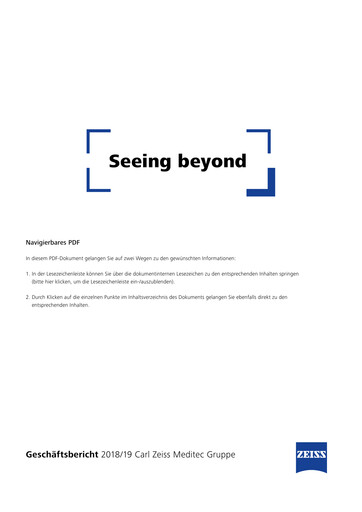 Thumbnail Carl Zeiss Meditec
 Annual Report 2018-2019