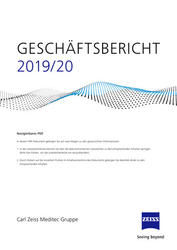 Thumbnail Carl Zeiss Meditec
 Annual Report 2019-2020