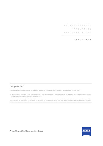 Thumbnail Carl Zeiss Meditec
 Annual Report 2013-2014