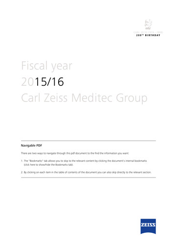 Thumbnail Carl Zeiss Meditec
 Annual Report 2015-2016
