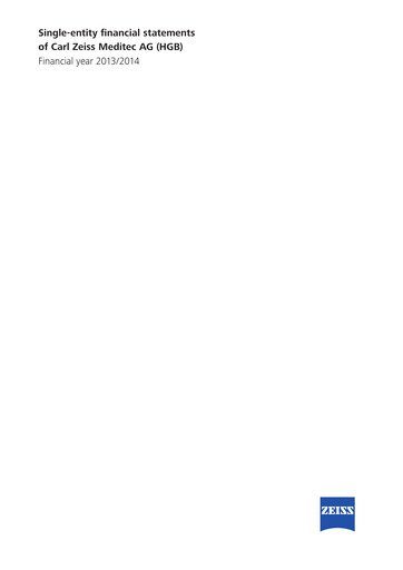 Thumbnail Carl Zeiss Meditec
 Financial Statement 2013-2014