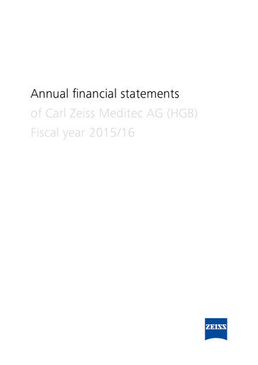 Thumbnail Carl Zeiss Meditec
 Financial Statement 2015-2016