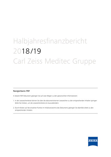 Thumbnail Carl Zeiss Meditec
 Half-year Report 2018-2019