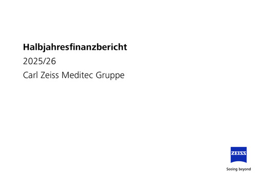 Vorschaubild Carl Zeiss Meditec
 Halbjahresbericht 2025-h1