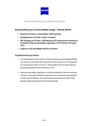 Thumbnail Carl Zeiss Meditec
 Quarterly Report 2023-2024-q1
