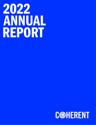 Thumbnail Coherent Corp. Annual Report 2022
