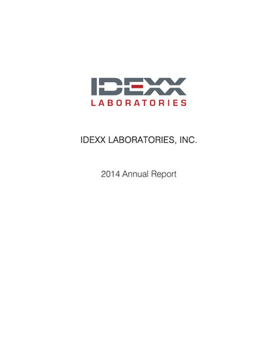 Thumbnail IDEXX Laboratories Annual Report 2014