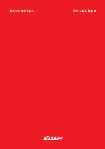 Thumbnail Telecom Italia
 Annual Report 2007