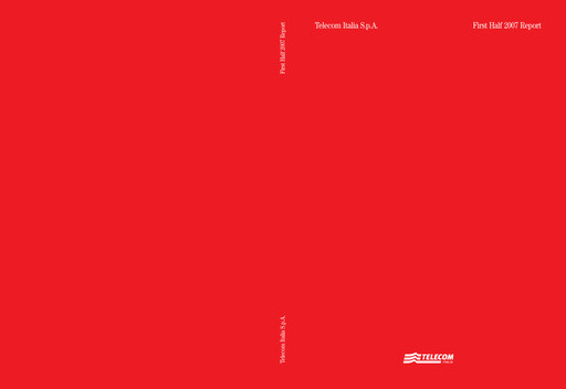 Thumbnail Telecom Italia
 Financial Report 2007-h1