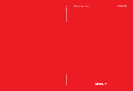 Thumbnail Telecom Italia
 Financial Report 2008-h1