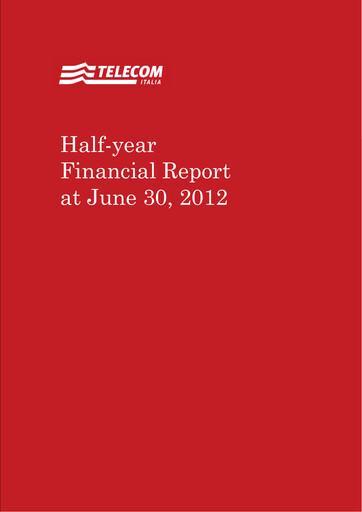 Thumbnail Telecom Italia
 Financial Report 2012-h1