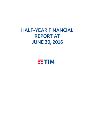 Thumbnail Telecom Italia
 Financial Report 2016-h1