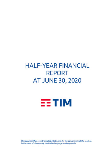 Thumbnail Telecom Italia
 Financial Report 2020-h1