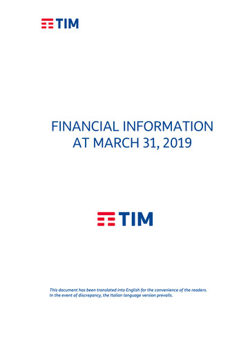 Thumbnail Telecom Italia
 Quarterly Report 2019-q1