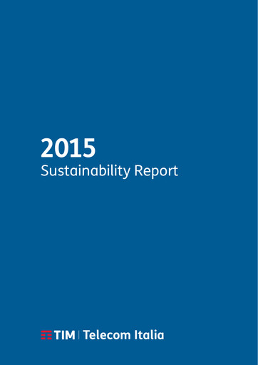 Thumbnail Telecom Italia
 Sustainability Report 2015