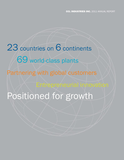 Thumbnail CCL Industries Annual Report 2011