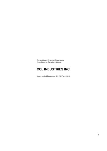 Miniature CCL Industries Bilan financier 2017