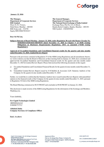 Thumbnail Cigniti Technologies
 Quarterly Report 2025-q3