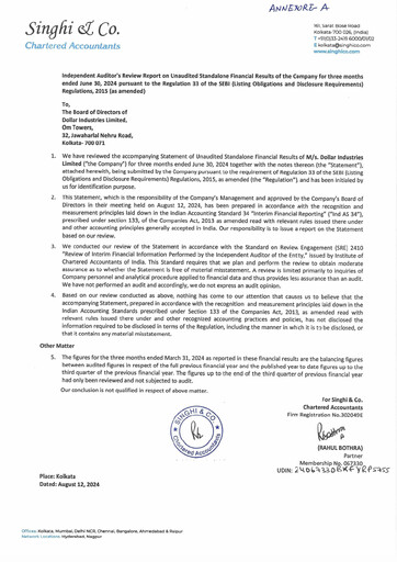 Thumbnail Dollar Industries Quarterly Report 2024-q1