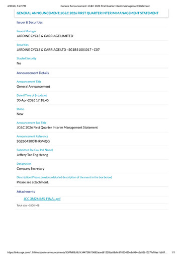 Thumbnail Jardine Cycle & Carriage Quarterly Report 2026-q1