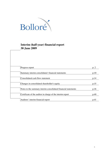 Thumbnail Bolloré Half-year Report 2009-h1