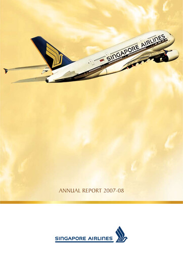 Miniature Singapore Airlines Rapport annuel 2007-2008