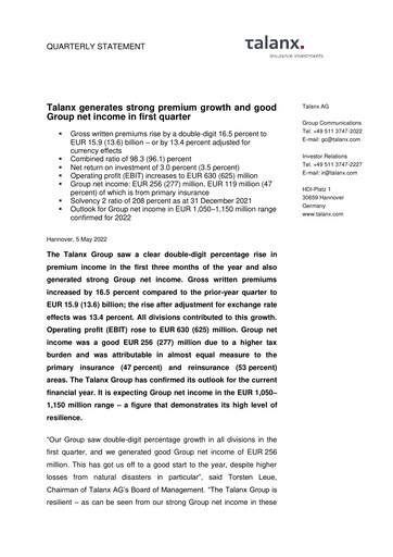 Thumbnail Talanx
 Quarterly Report 2022-q1
