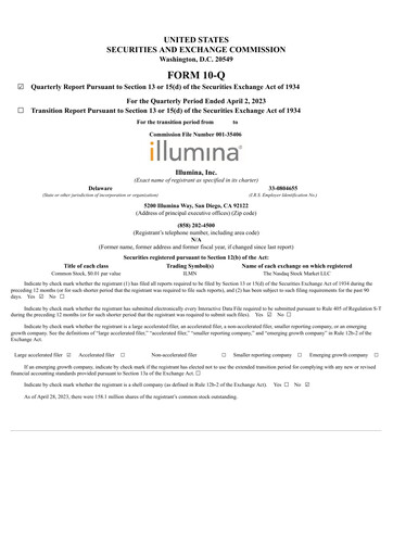Thumbnail Illumina Quarterly Report 2023-q1