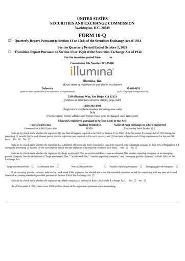 Thumbnail Illumina Quarterly Report 2023-q3