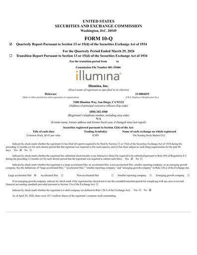 Thumbnail Illumina Quarterly Report 2026-q1